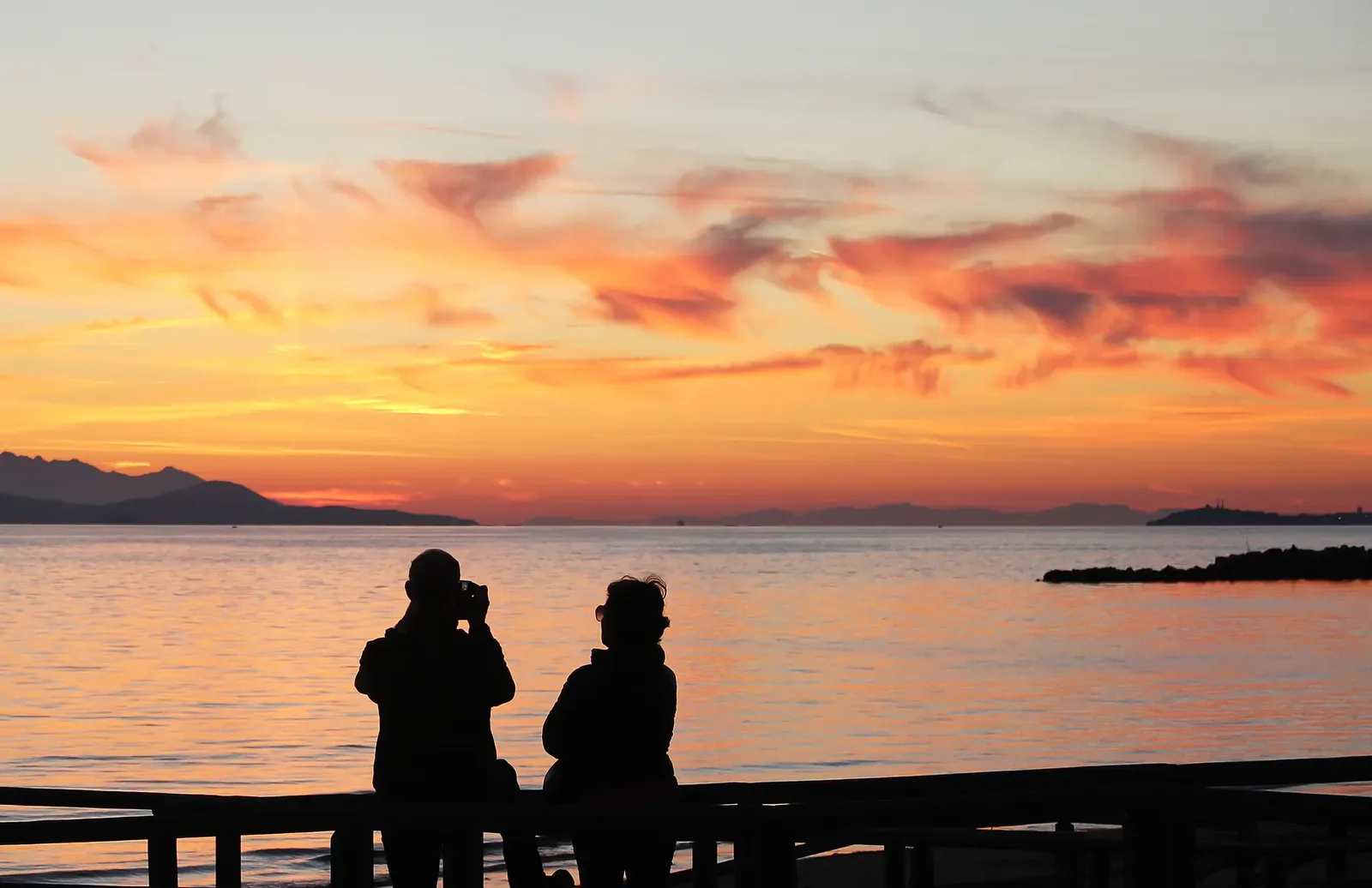 Il tramonto sul mare di Pratoranieri al rientro da Bolgheri